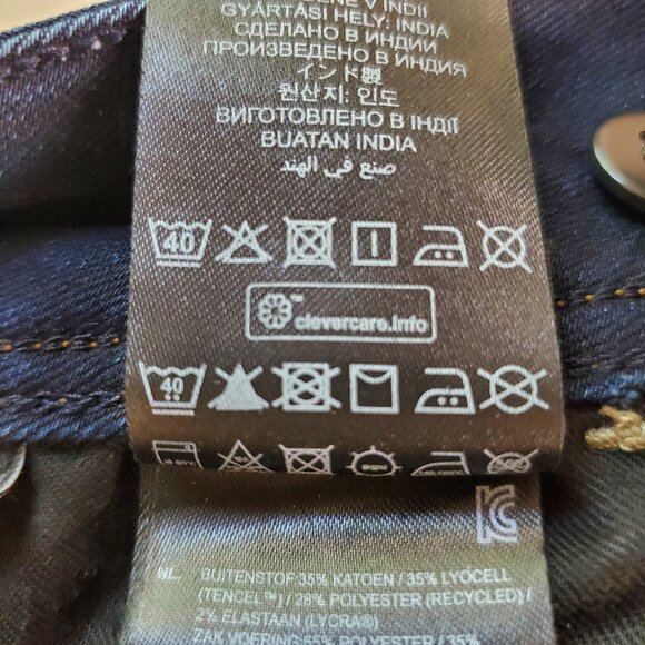 G-STAR RAW SZ 31x32 (US Size 12) Lynn Mid Skinny Distressed Blue Jeans - Picture 15 of 16